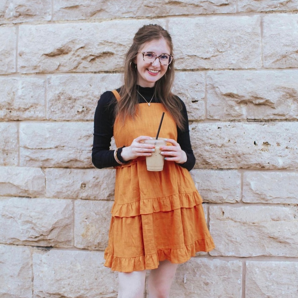 Burnt orange dress